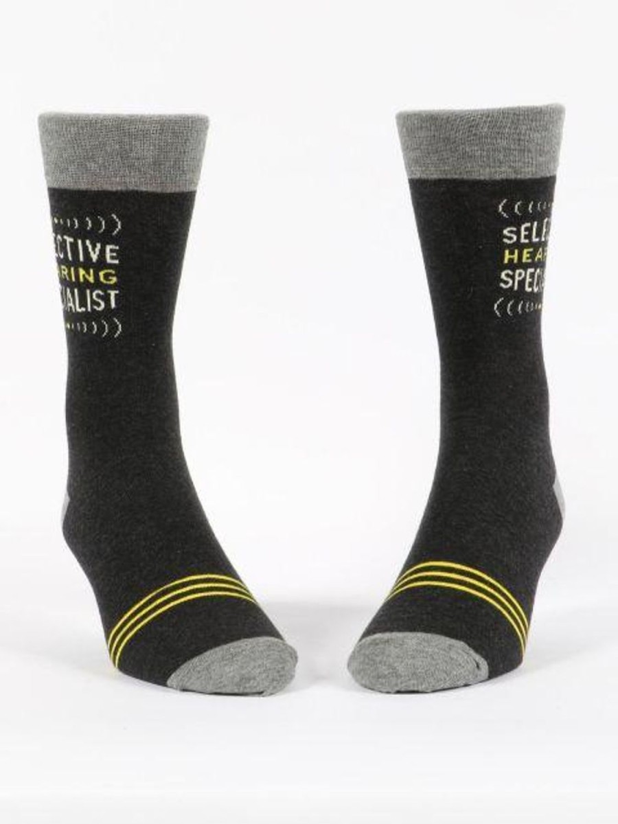 Fun & Games | Blue Q Selective Hearing Specialist Men'S Crew Socks