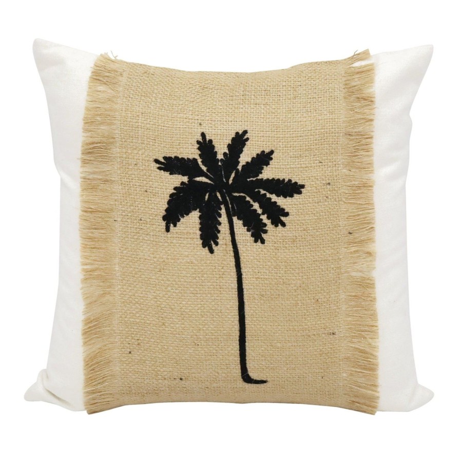 Soft Furnishings | Robert Mark Palm Embroidered Cushion 45X45Cm