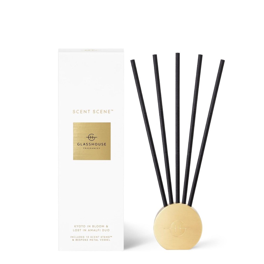 Candles & Fragrance | Glasshouse Scent Scene Duo - Asst Fragrances Kyoto In Bloom And Lost In Amalfi