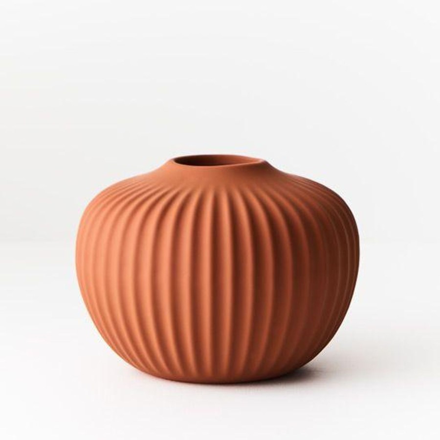 Pots, Planters & Vases | Floral Interiors Vase Taza - Tangerine - 11Cm