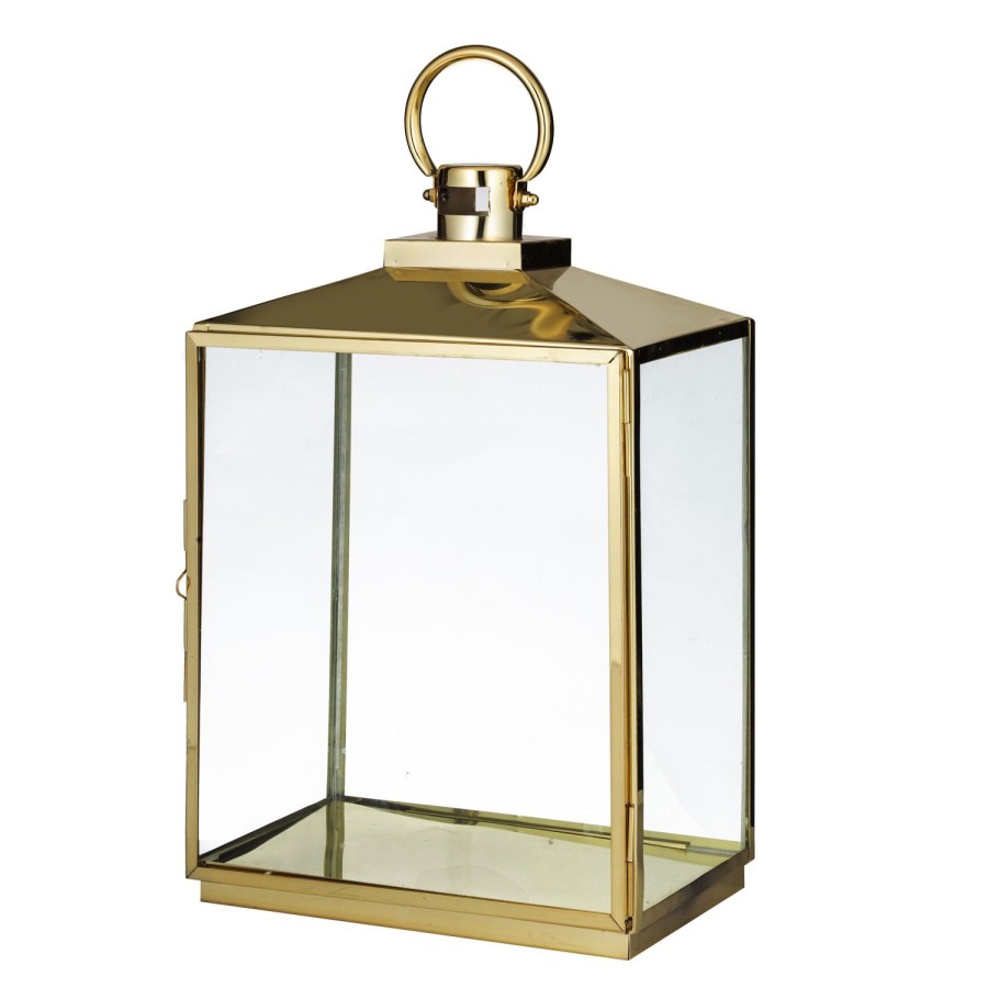 Decor Items | Society Home Hughes Lantern - Large - Gold