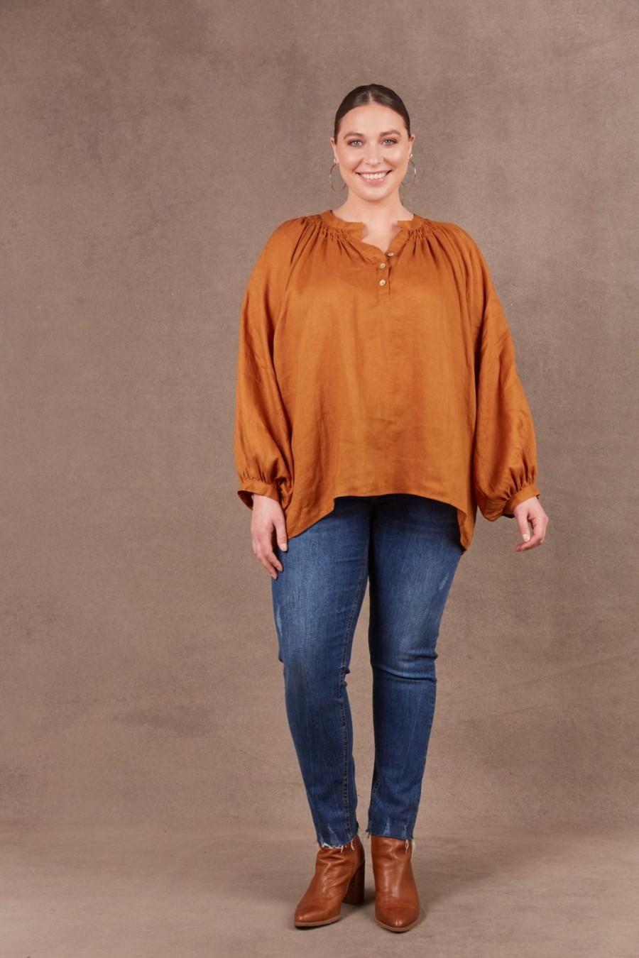 Tops | Eb & Ive Nama Blouse - Ochre