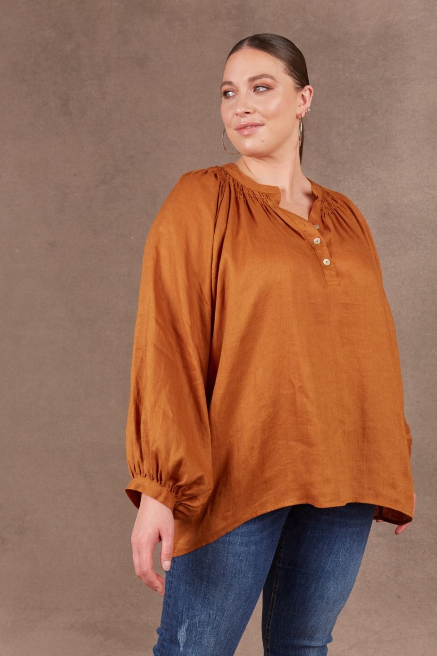 Tops | Eb & Ive Nama Blouse - Ochre