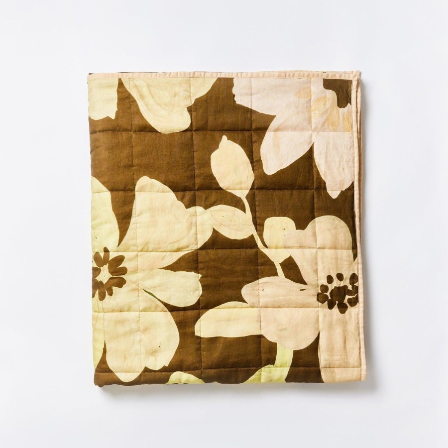 Soft Furnishings | Bonnie & Neil Quilted Throw Dogwood Moss