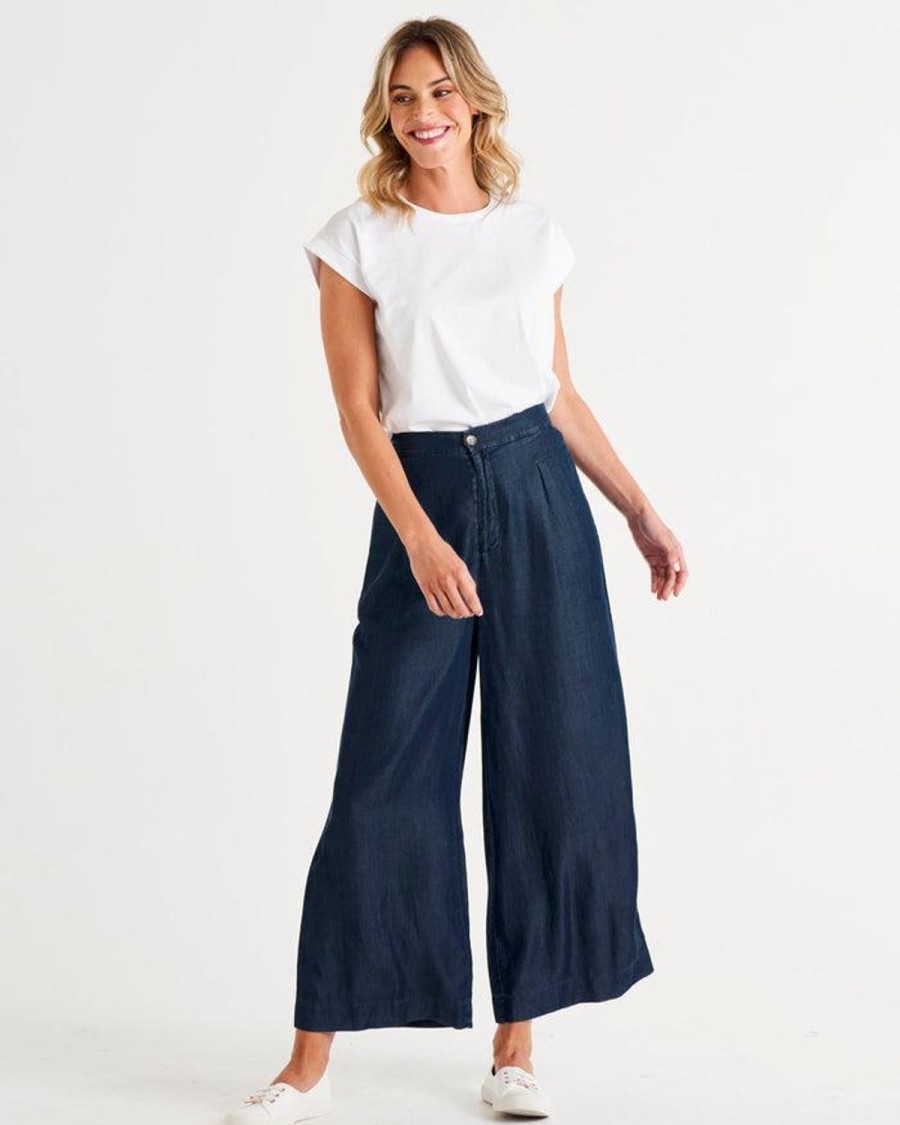 Pants | Betty Basics Pia Palazzo Pant - Blue Haze