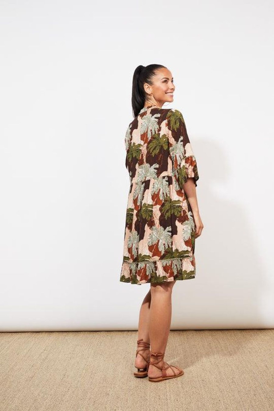 Dresses | Haven Cayman Tie Dress - Palms