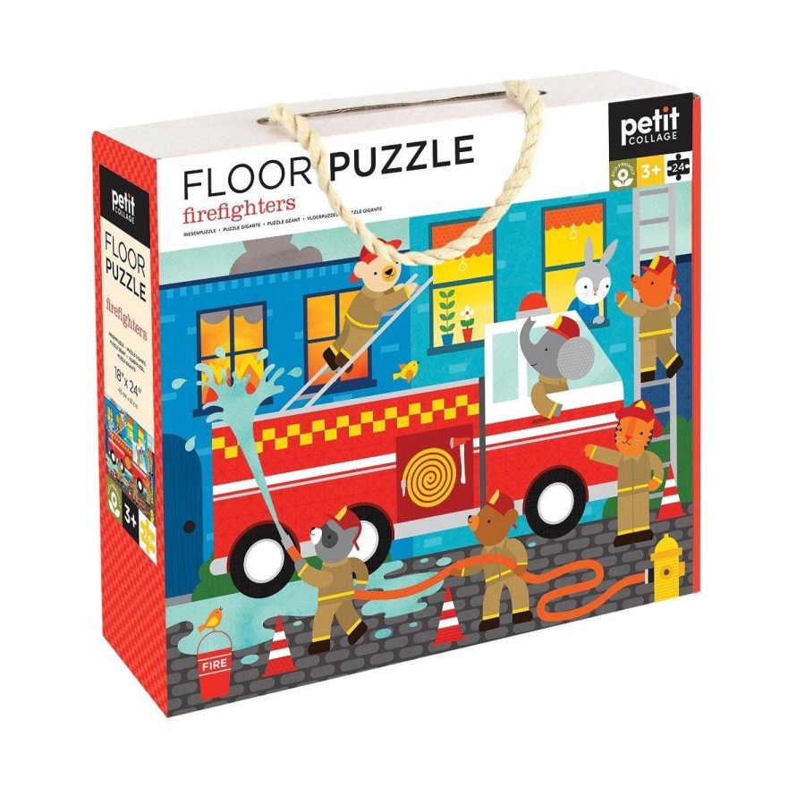 Toys | Petit Collage Firefighters Floor Puzzle