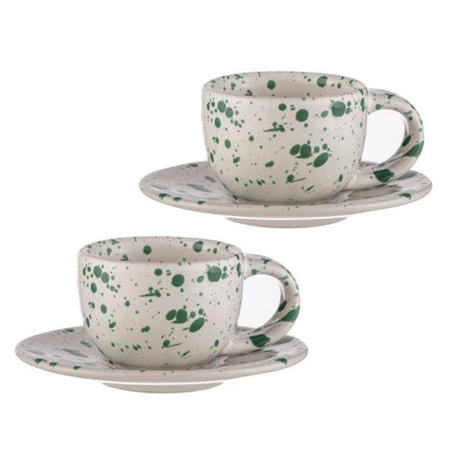 Dining & Entertaining | Ladelle Carnival Espresso Cup & Saucer - Set Of 2 - Kelly Green