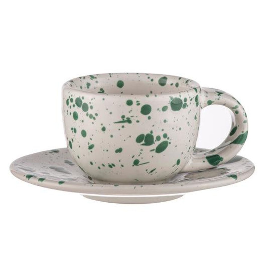 Dining & Entertaining | Ladelle Carnival Espresso Cup & Saucer - Set Of 2 - Kelly Green