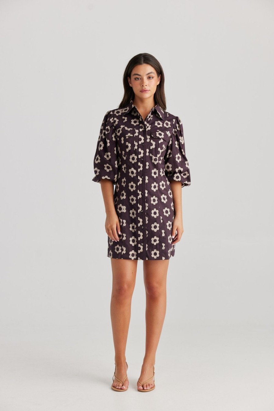 Dresses | Daisy Says Juniper Dress - Tonal Floral