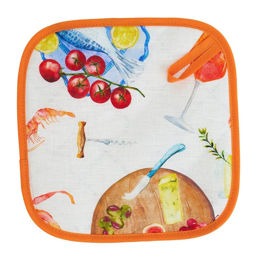 Kitchenware | Annabel Trends Pot Holder - Linen - Seafood