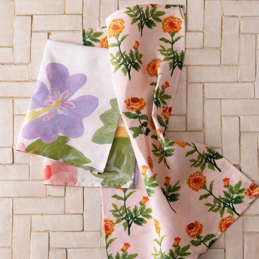 Kitchenware | Bonnie & Neil Petite Lani Floral Pink Tea Towel