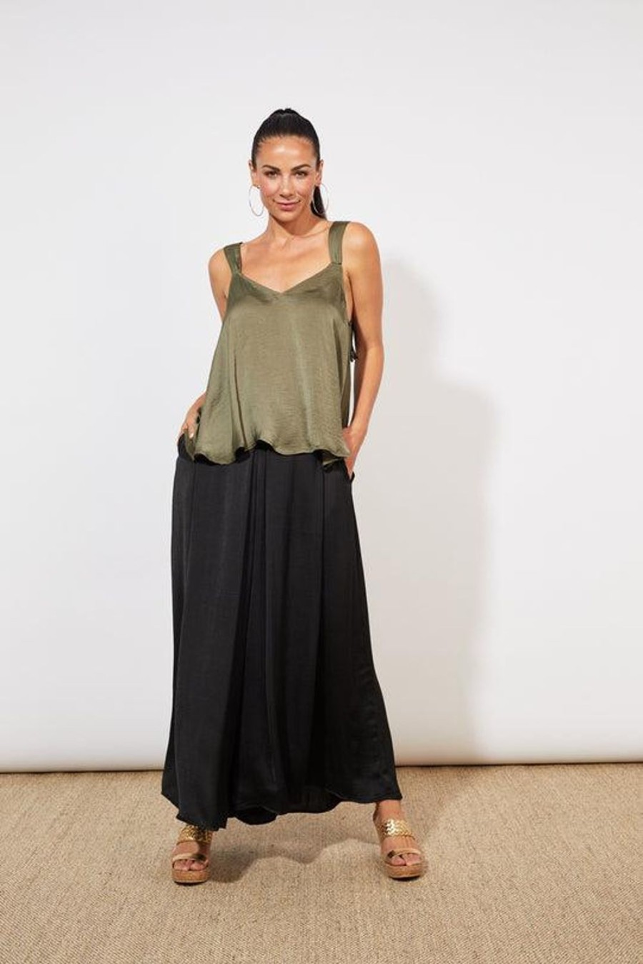 Tops | Haven Barbados Tie Tank - Khaki