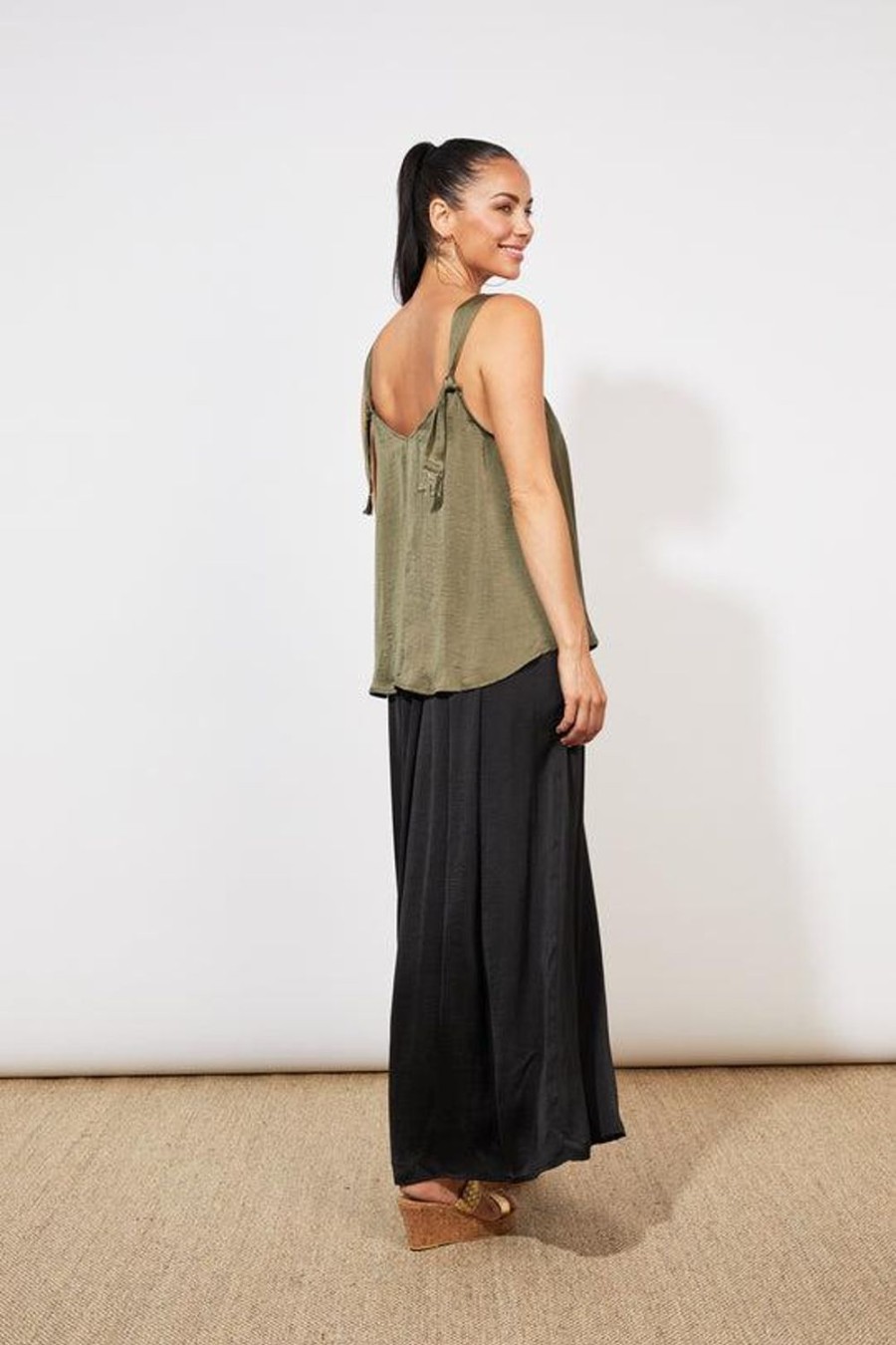 Tops | Haven Barbados Tie Tank - Khaki