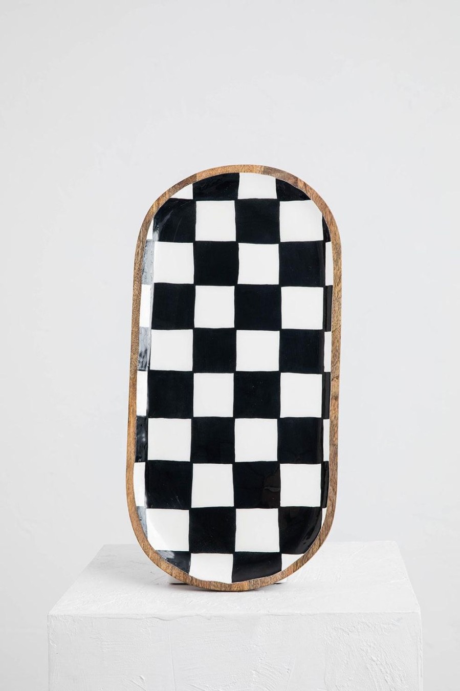 Dining & Entertaining | Holiday Malibu Large Tray - Checkerboard