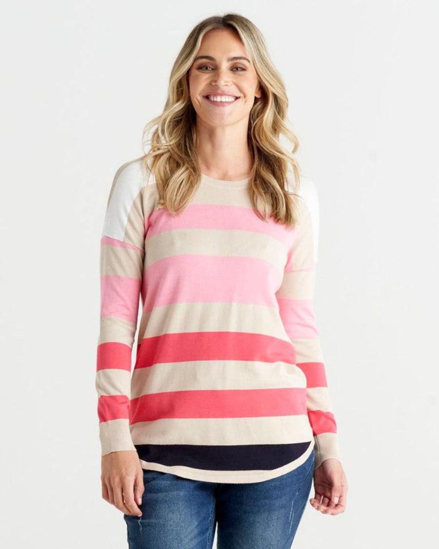 Knitwear & Jumpers | Betty Basics Sophie Knit Jumper - Dawn Stripe