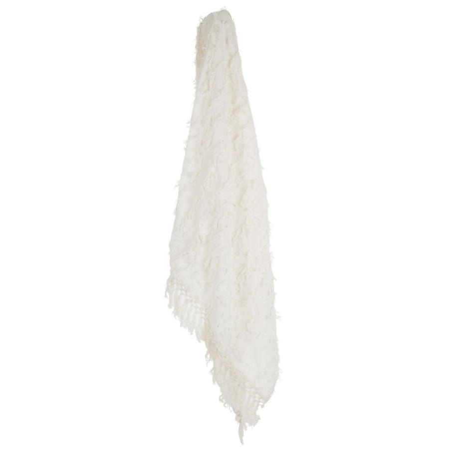 Soft Furnishings | Coast To Coast Home Fringe Cotton Throw - White