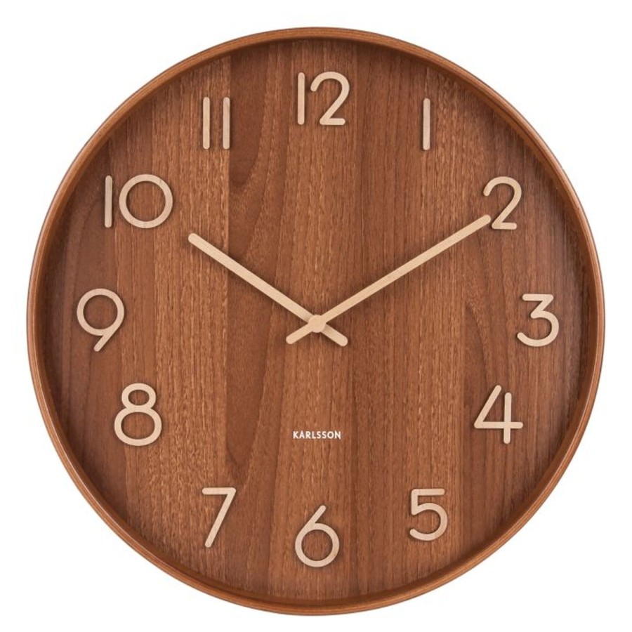 Wall Decor | Karlsson Basswood Wall Clock 60Cm - Brown