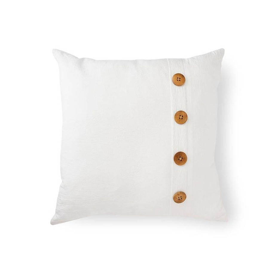 Soft Furnishings | Madras Link Bailey White Button Cushion 50X50Cm