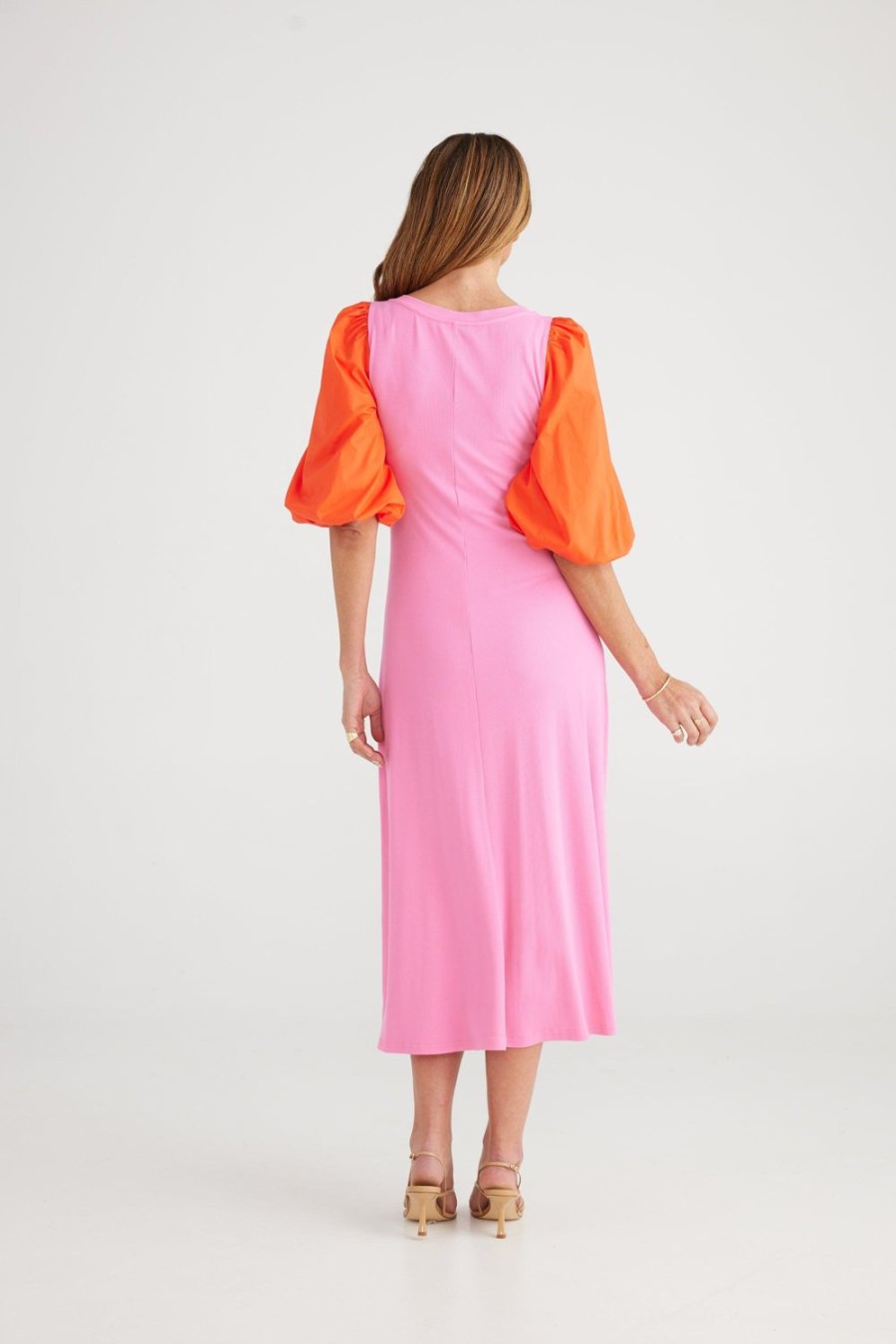 Dresses | Brave & True Remi Dress - Hot Pink/Mandarin