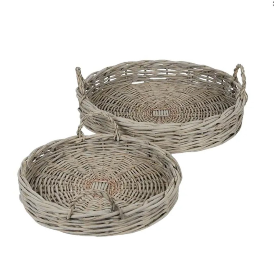 Decor Items | Coast To Coast Home Hudson Willow Trays - 2 Asst