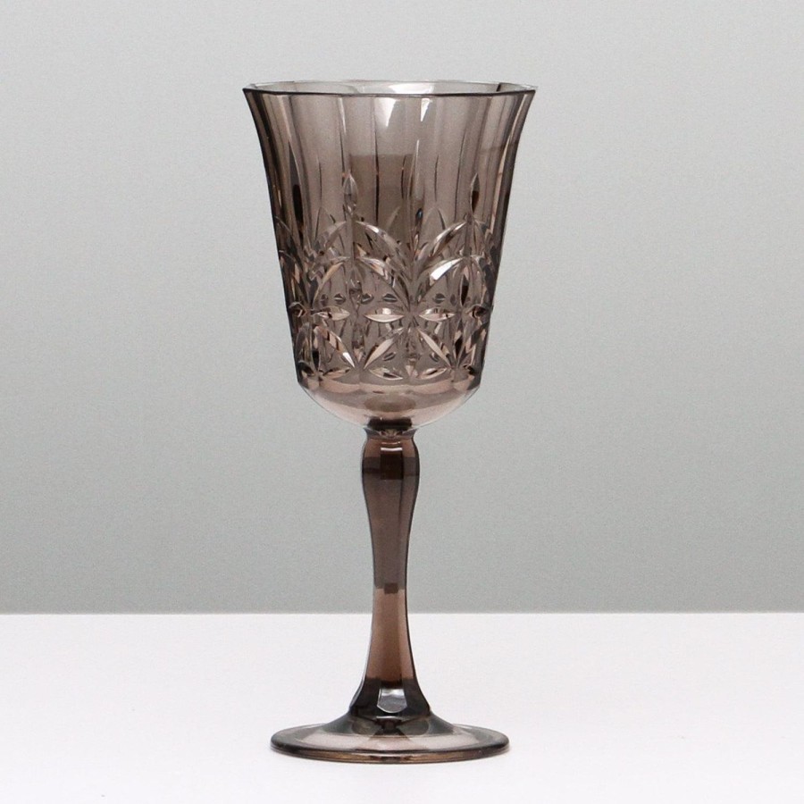 Dining & Entertaining | Indigo Love Pavilion Acrylic Wine Glass - Smoke