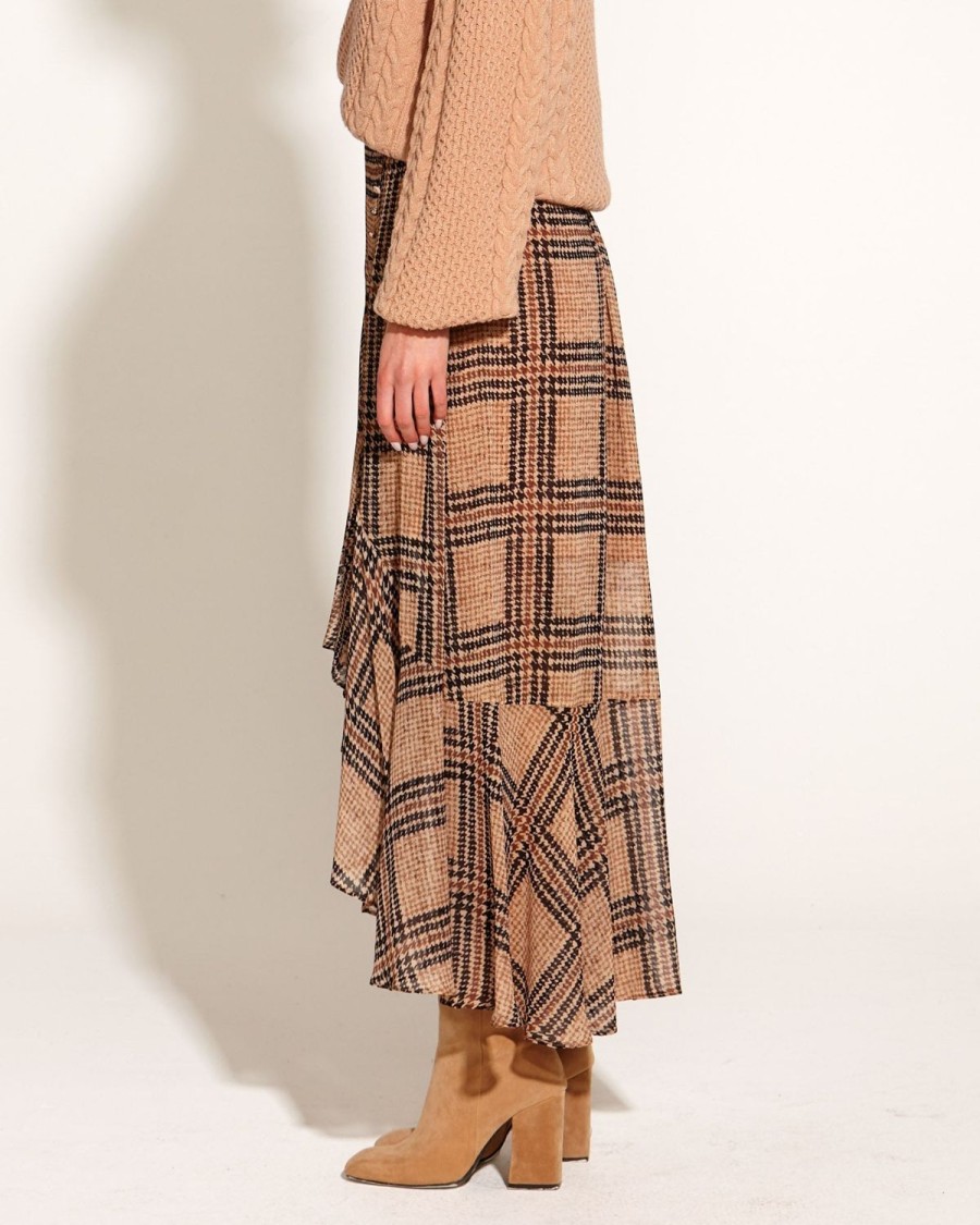 Skirts | Fate + Becker Something Beautiful Midi Skirt - Houndstooth Check