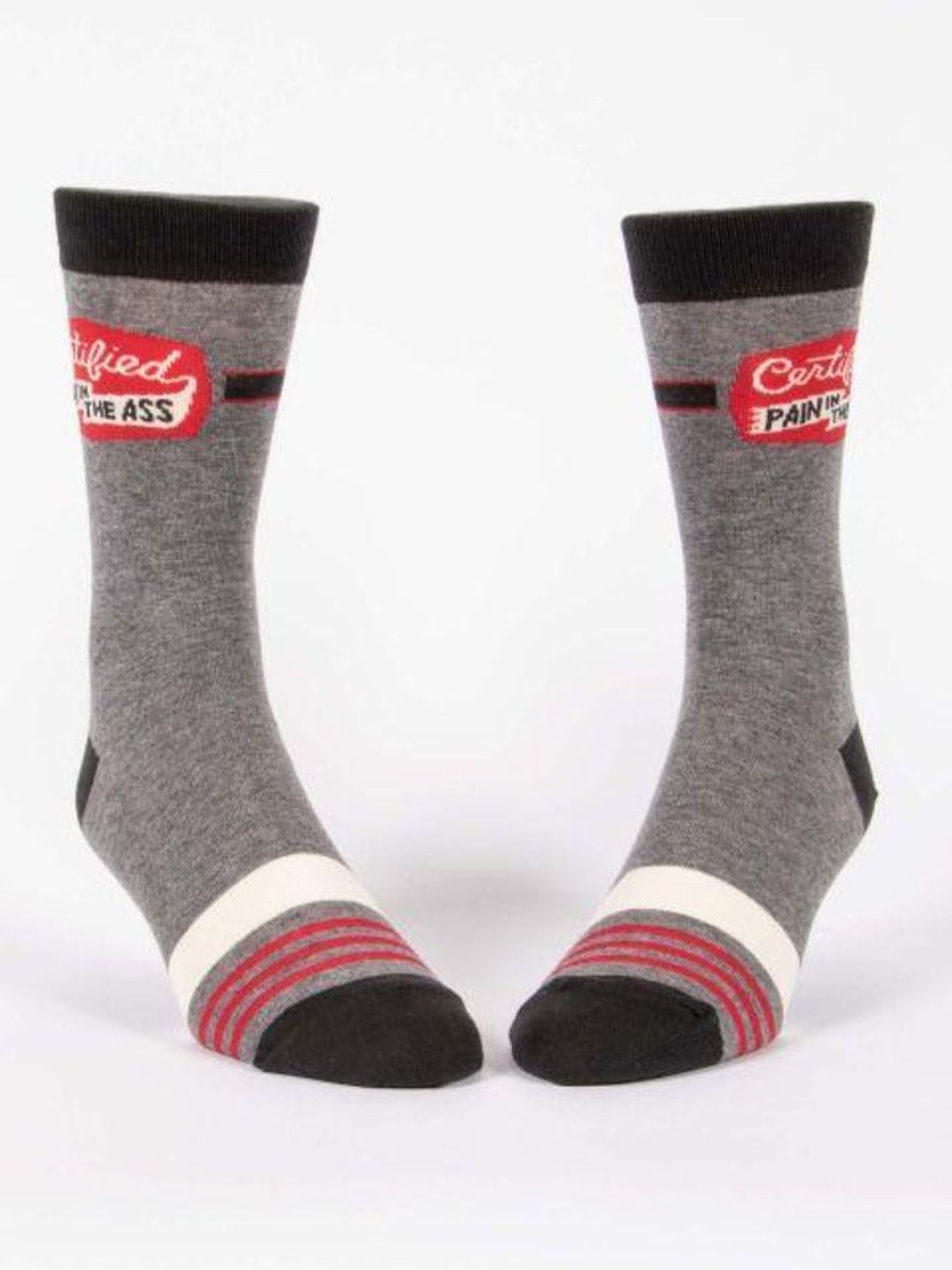 Fun & Games | Blue Q Certified Pain In The Ass Men'S Crew Socks