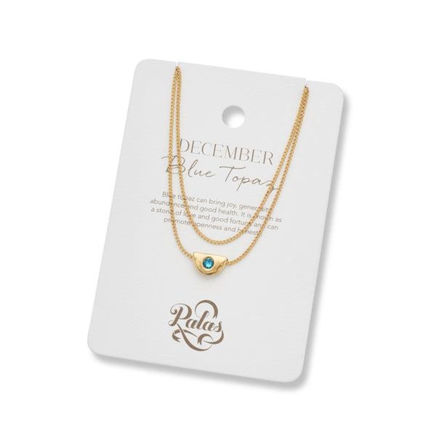 Jewellery | Palas December Blue Topaz Birthstone Necklace