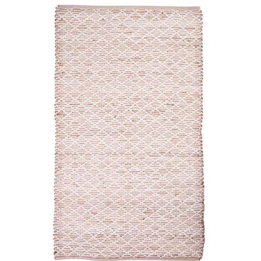 Floor Rugs & Doormats | DWBH Jute & Cotton Diamond Rug - Manila