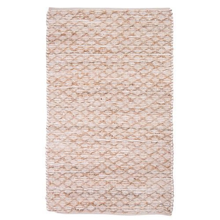 Floor Rugs & Doormats | DWBH Jute & Cotton Diamond Rug - Manila