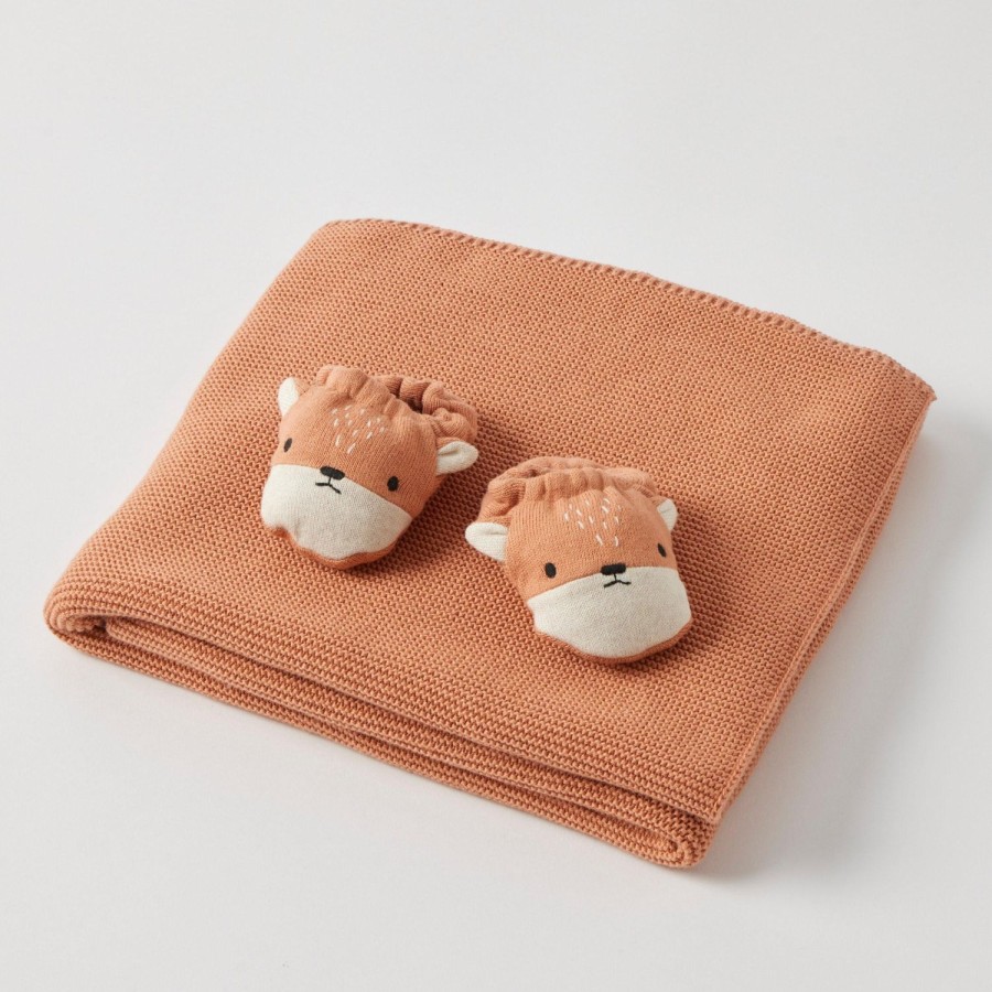 Nursery & Nurture | Pilbeam Living Jasper Fox Booties & Blanket Set