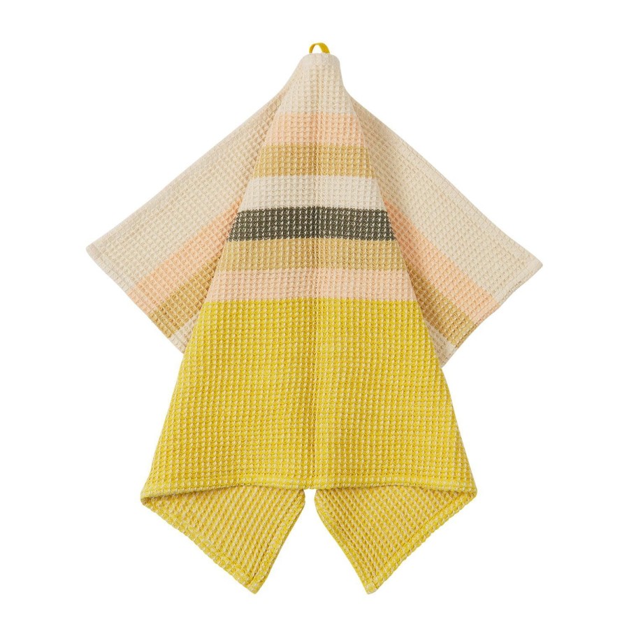 Kitchenware | Sage & Clare Delano Stripe Tea Towel Turmeric