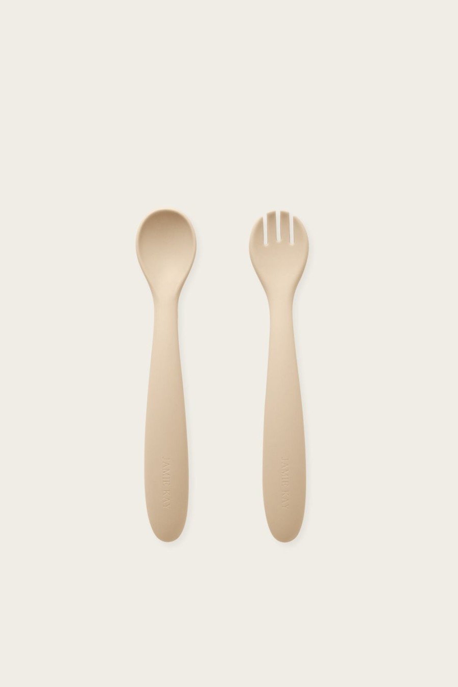 Jamie Kay | Jamie Kay Silicone Spoon & Fork Set - Biscotti