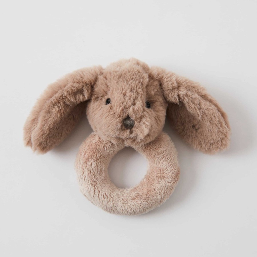 Toys | Pilbeam Living Taupe Bunny Rattle