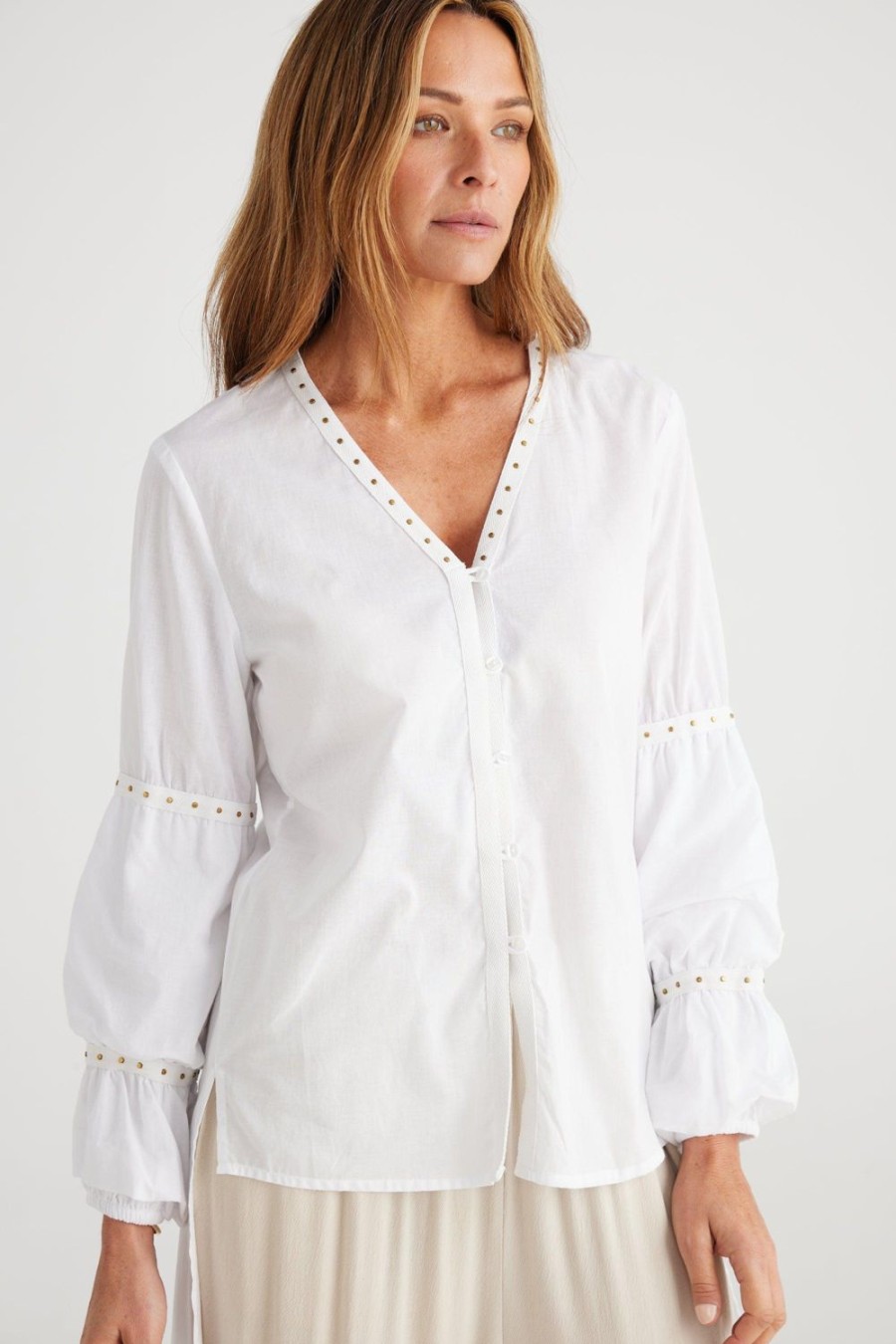 Tops | Brave & True Bindie Top - White