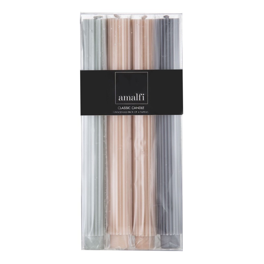 Candles & Fragrance | Amalfi Ribbed Dinner Candles - Multi