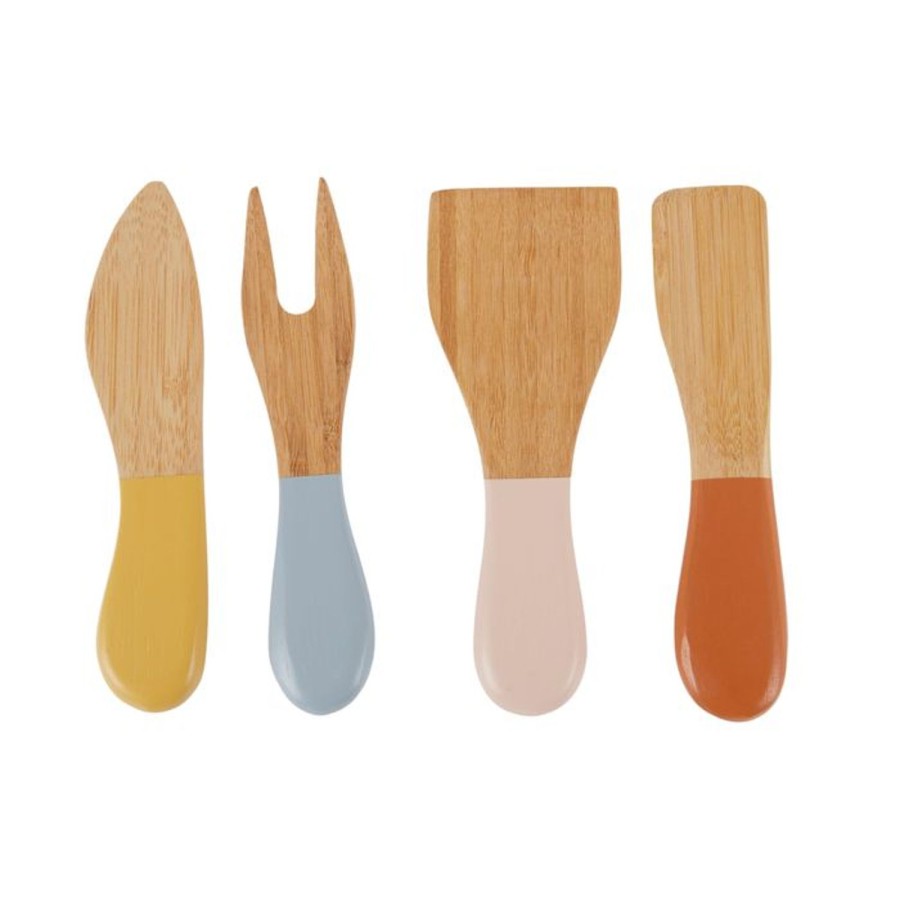 Dining & Entertaining | Coast To Coast Home Bala Set/4 Bamboo Cheese Knives - Bold