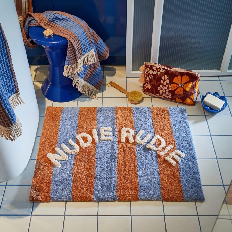 Soft Furnishings | Sage & Clare Zelia Nudie Rudie Bath Mat- Blue Jay