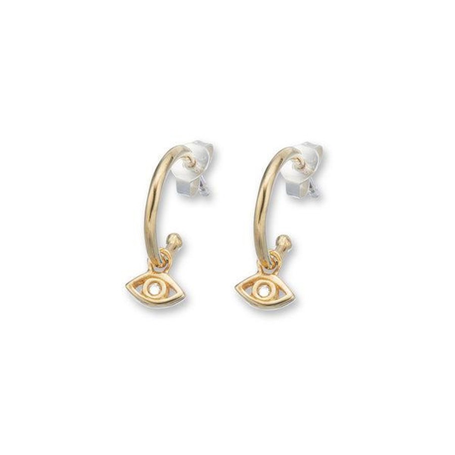 Jewellery | Palas Evil Eye Hoop Earrings