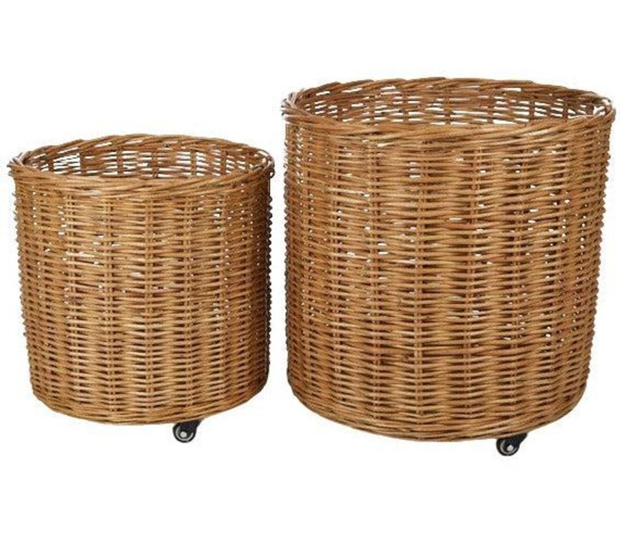 Decor Items | Coast To Coast Home Ana Willow Basket With Wheels