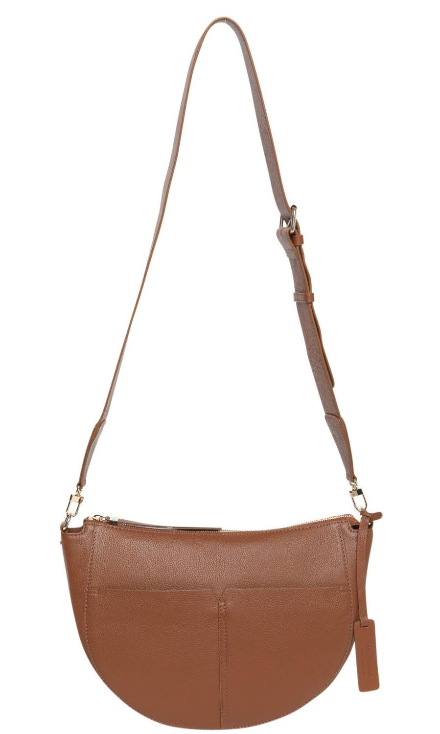 Bags & Clutches | Modapelle Leather Circle Cross Body Bag - Cognac