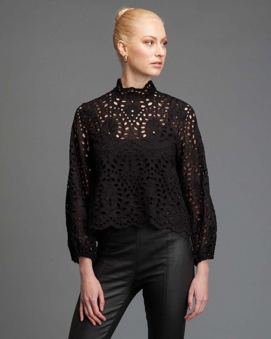 Tops | Fate + Becker Hopelessly Devoted Lace Cutout Top - Black