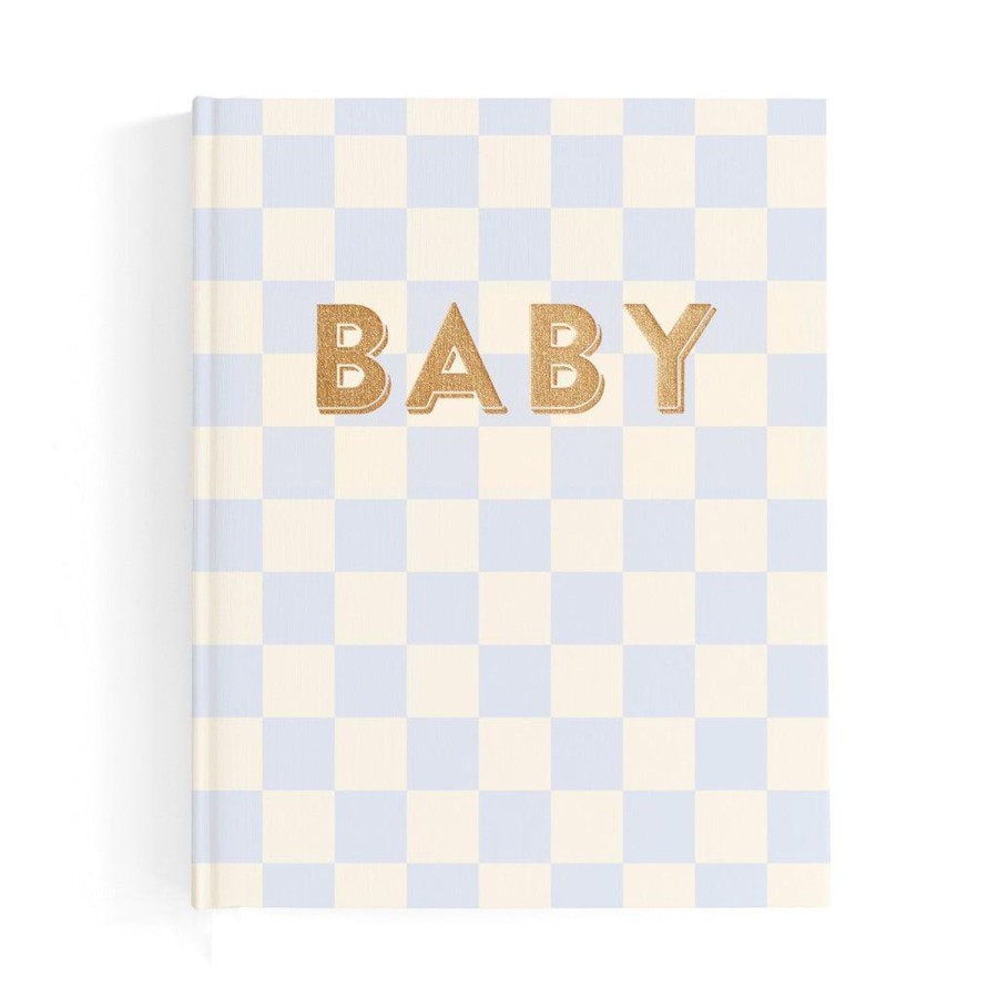 Nursery & Nurture | Fox & Fallow Baby Book Blue Check