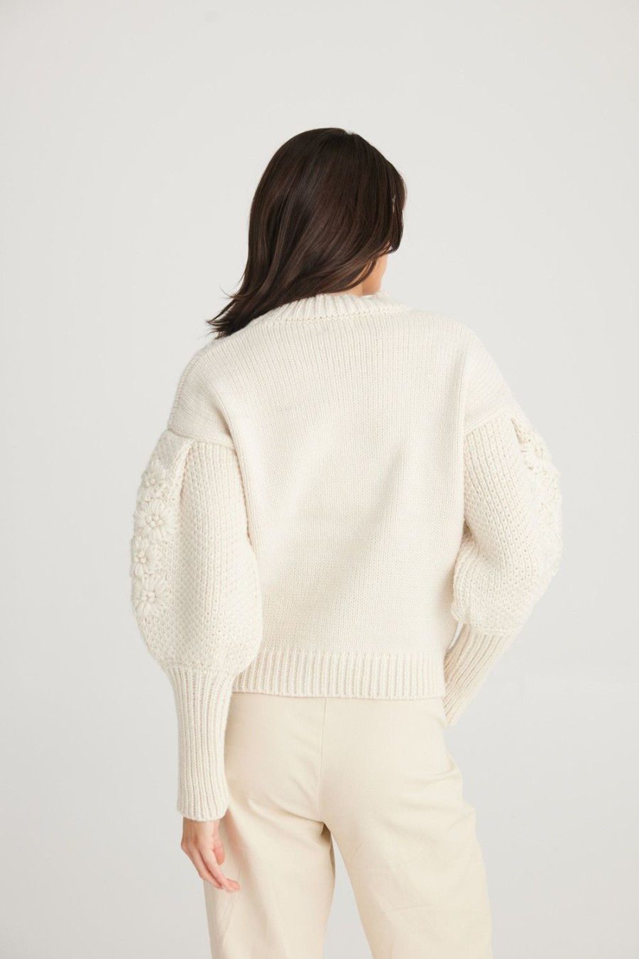 Knitwear & Jumpers | Talisman Flower Child Knit - Cloud