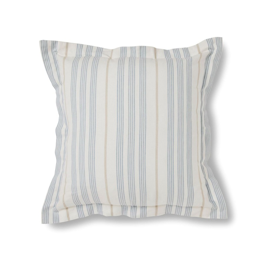 Soft Furnishings | Madras Link Noosa Blue/Taupe Stripe Cushion 50X50Cm