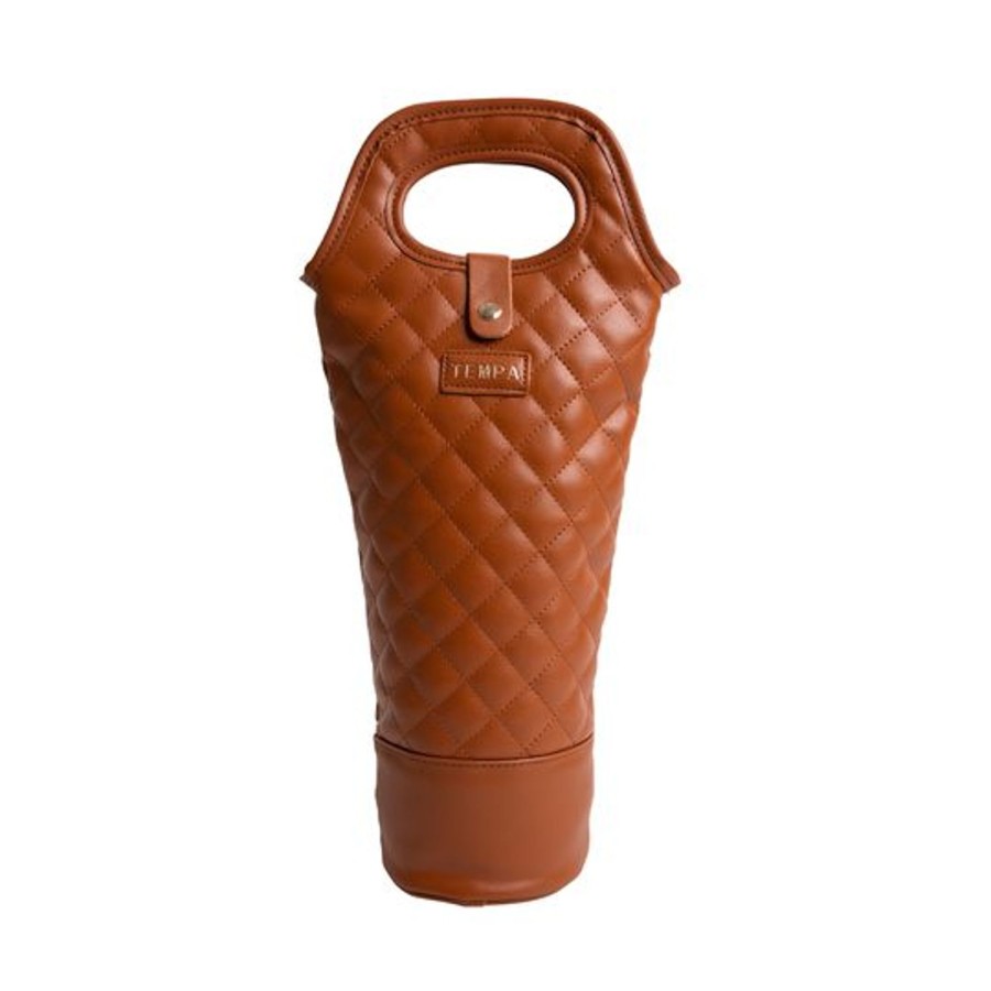 Travel & Outdoors | Ladelle Quilted Brown Insulated Single Wine Bag