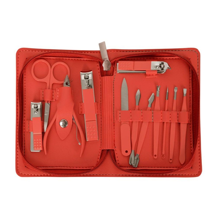 Beauty & Well-Being | Annabel Trends Manicure Set 12 Piece - Coral