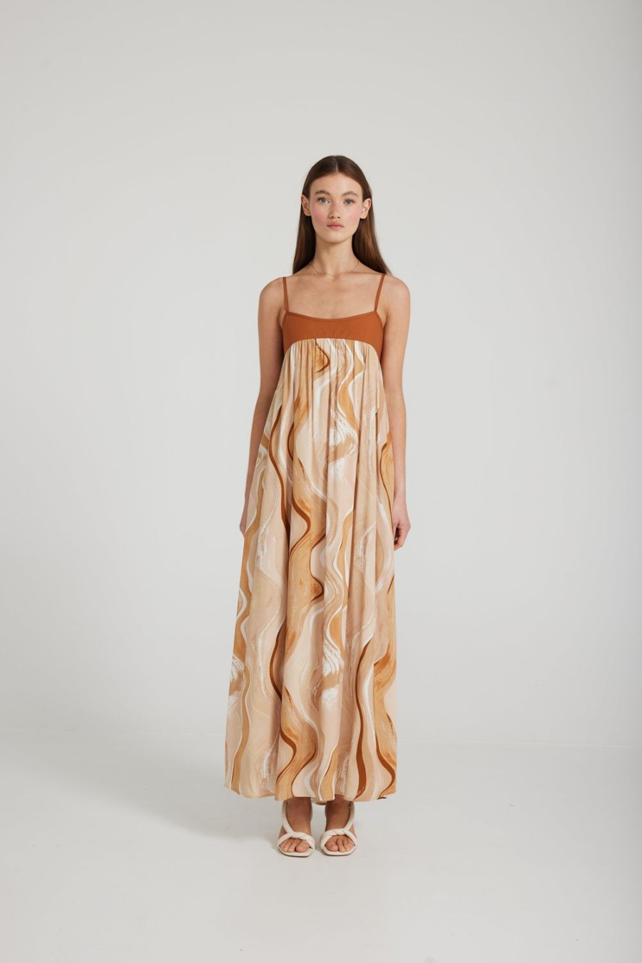 Dresses | Daisy Says Hanna Maxi - Fudge/Travertine