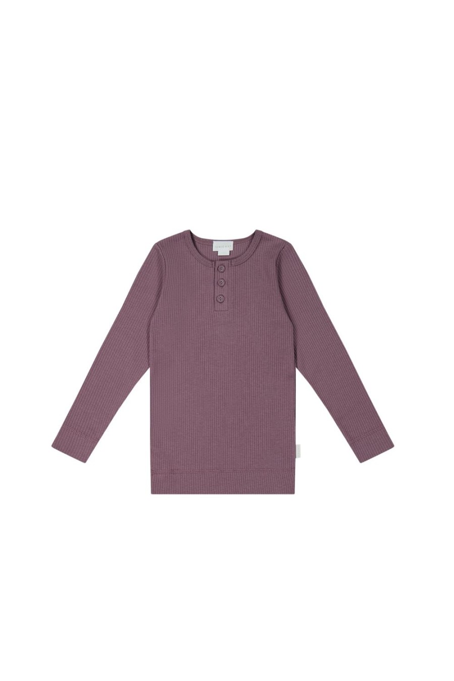 Clothing & Accessories | Jamie Kay Organic Cotton Modal Long Sleeve Henley - Mauve